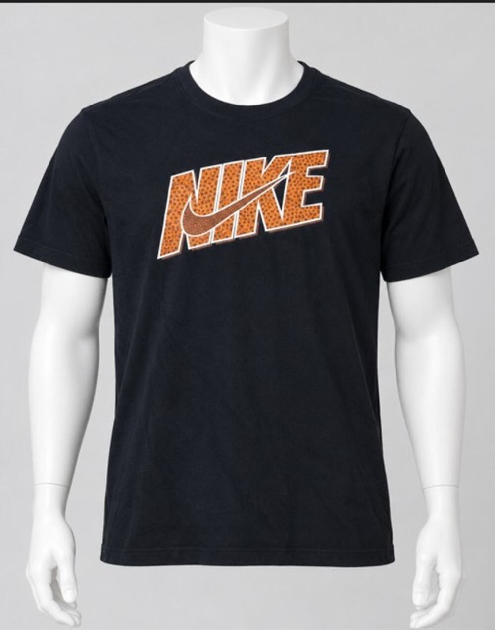 Nike The Nike Tee XL Black Leopard Print Swoosh Logo Graphic T Shirt Pre Owned